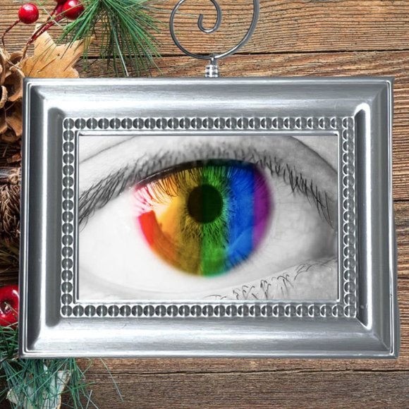 Rainbow Pride LGBTQ+ LGBTQ Christmas Tree Ornament - Picture 1 of 3